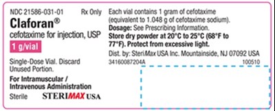Claforan Vial Label (Vial Label)